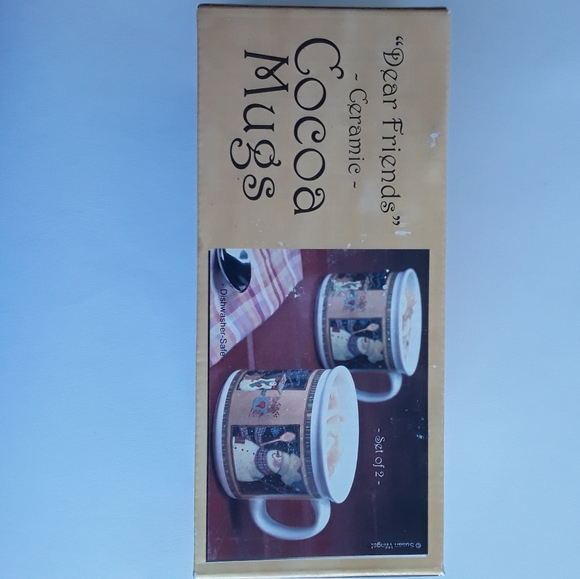 Set of 2 Susan Winget Christmas "Dear Friends" Coffe Cups/Mugs - Picture 10 of 16